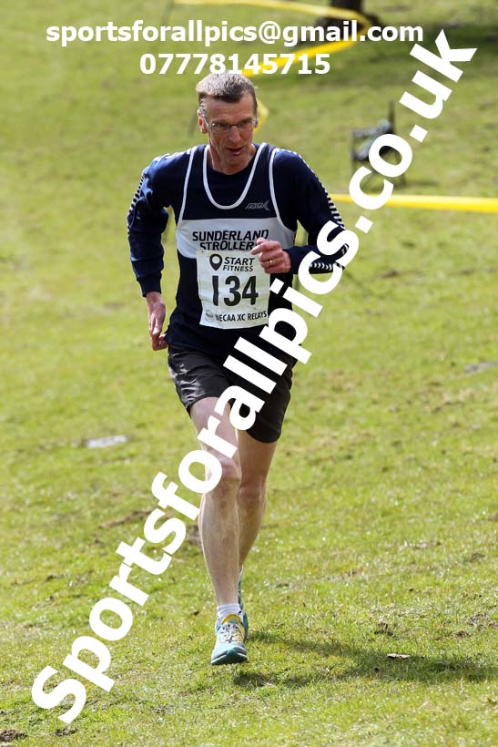 Masters men 2021 NECAA Cross Country Relays, Thornley Farm, Peterlee, Saturday, April 10th. Photo: David T. Hewitson/Sports for All Pics